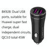 QIAKEY BK928 Dual Ports Fast Charge Car Charger