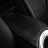 32x19cm PU Carbon Fiber Leather Central Armrest Box Cover Anti-slip Pad(Black)