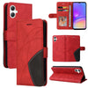 For Samsung Galaxy A06 4G / 5G Dual-color Splicing Flip Leather Phone Case(Red)