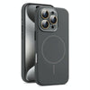 For iPhone 15 Pro Max AG Fine Hole Liquid Silicone MagSafe Magnetic Phone Case(Charcoal Grey)