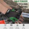 BOODUN 1408 4D Silicone Shock Absorbing Half Finger Breathable Bicycle Outdoor Riding Gloves, Size:XL(Black and Blue)