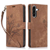 For Samsung Galaxy A36 5G Orchid Butterfly Embossed Leather Phone Case(Brown)
