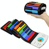 HUA008-49 49-Key Hand-Rolled Foldable Piano Children Color Piano(Color English)