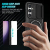 For Samsung Galaxy S24+ 5G Sliding Camshield MagSafe Holder TPU Hybrid PC Phone Case(Black)