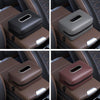 Car Seat Armrest Tissue Box Sun Visor Seat Back Hanging Paper Bag(Brown)