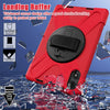 For Xiaomi Redmi Pad Pro 12.1 Rotatable Holder Silicone Hybrid PC Tablet Case with Shoulder Strap(Red)