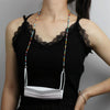 Mask Lanyard Handmade Crystal Bead Chain Anti-Drop Hanging Glasses Chain, Color:Colorful