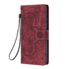 For Samsung Galaxy A36 5G Mandala Embossed Retro Frosted Leather Phone Case(Red)