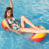 Fruit Style Inflatable Floating Row Hammock Pool Lounge Chair with Backrest, Color: Rainbow