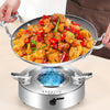 Kacheeg Stainless Steel Alcohol Dry Cooker Single Person Small Stove Boiler, Diameter: 22cm(Pot)