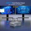 HYSTOU P09B-J4125-4L 8GB DDR4+128GB SSD Industrial Computer Soft Route From 2.5G Multi -Network HTPC Server Mini Console(With US Adapter)