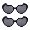 2pairs Love Glasses Light Change Love Sunglasses(Black)
