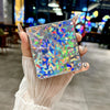 For OPPO Find N2 Flip Transparent Edge PC Folding Phone Case(Feather Yarn)
