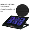NUOXI M8 Laptop Radiator Multi-Angle Adjustment Six Fan Touch Screen Button Bracket(Black)