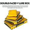 PROBEROS H1000 Double Sided Lure Box Handheld Double Layer Storage Case For Bait Accessories, Style: D Model(Yellow)