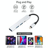 S-209 3 in 1 8 Pin Male to Dual USB 2.0 + USB 3.0 Female Adapter HUB(Silver Grey)