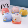 C0330 Cartoon Duck Shape Baby Peaked Cap Spring Baby Cotton Cap, Size: 46cm Adjustable(Yellow)