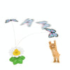 Electric Butterfly Flying Around The Flower Pet Cat Toy