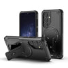 For Samsung Galaxy A35 Armor MagSafe Holder PC Hybrid TPU Phone Case(Black)