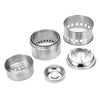 Outdoor Camping Mini Stainless Steel Wood-burning Stove Solid alcohol Stove for Picnic Heating
