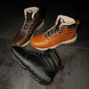 GG-858 Men Snow Boots Velvet Keep Warm Thick Bottom Men Boots, Size: 46(Dark Brown)
