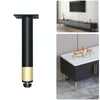 Metal Furniture Support Legs with Adjustment Pad, Height: 12cm(Black Gold)