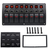 3Pin 8 Way Switches Combination Switch Panel with Light and Projector Lens for Car RV Marine Boat