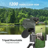 KF33.013 K&F Concept 12X50 Monoculars Adults High Power Monocular Telescope With Smartphone Adapter