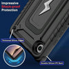 For Samsung Galaxy Tab A9 Armor Bolt Shape Holder Silicone Hybrid PC Tablet Case(Black)