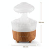 V50 Desktop Colorful Night Light Humidifier Wood Grain Water Drop Aroma Diffuser, Spec: AU Plug(White)