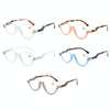 Diamond Studded Cat Eye Presbyopic Glasses Half-frame Fish-filament Glasses Unisex, Degree: +300(Gray Purple)