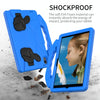 For Samsung Galaxy Tab A8 10.5 2021 X200 / X205 Thumb Bracket EVA Shockproof Tablet Case(Blue)