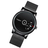 FNGEEN S230 Men Non-Pointer Quartz Watch(Black Mash Black Steel Black)