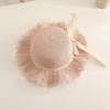 Parent-child Princess Style Beach Hat Straw Hat Child 52-54cm(Khaki)
