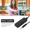 3.5mm Audio Common Ground Isolator Signal Anti-jamming Noise Reducer(Black)