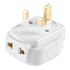 005HKD Portable Universal Socket Computer Server Power Adapter Travel Charger, UK Plug (White)