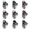 Skull Ring Punk Style Fashion Jewelry, Ring Size:8(White)