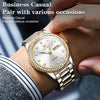 OLEVS 7003 Men Multifunctional Waterproof Mechanical Watch(Gold + White)
