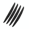 SHANSHI 4pcs /Pack 7753 Car Door Anti-Collision Silicone Strip Bumper Mirror Thickening Decorative Stickers(Black)
