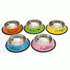 Non-Slip Stainless Steel Pet Bowl, Yellow, 13cm, Small/Medium Pets