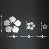 18pcs /Set Acrylic Cherry Blossom Mirror Wall Sticker Living Room Bedroom Background Wall Decoration(Gold)
