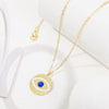 Angel Eyes Pendant Layered Necklace, Model: N2107-20 Blue Eyesad