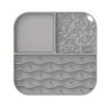 Dog Licking Mat, Grey, Suction, Slow Feeder, Silicone