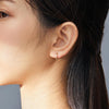 Simple Earrings Sterling Silver S925 Earrings Ear Buckles, Color:Gold