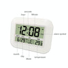 Household Big Screen Digital Electronic Alarm Clock Minimalist Living Room Mute Wall Clock(White)
