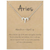 Zodiac Signs Necklace Electroplate Alloy Short Chain Jewelry, Style: Taurus Silver
