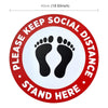 Self-adhesive Waterproof PVC Epidemic Prevention Social Distance Floor Stickers, Length43cm