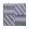 30x30cm Bathroom Floor Mats Non-slip Hydrophobic PVC Hollow Dirt-resistant Foot Mats(Light Grey)