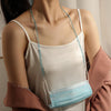 Glossy Crystal Beads Handmade Mask Anti-Lost Hanging Lanyard Chain Glasses Chain(Transparent Sky Blue)