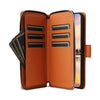 For Samsung Galaxy A55 Nine-card Slots Zipper Wallet Bag Leather Phone Case(Brown)